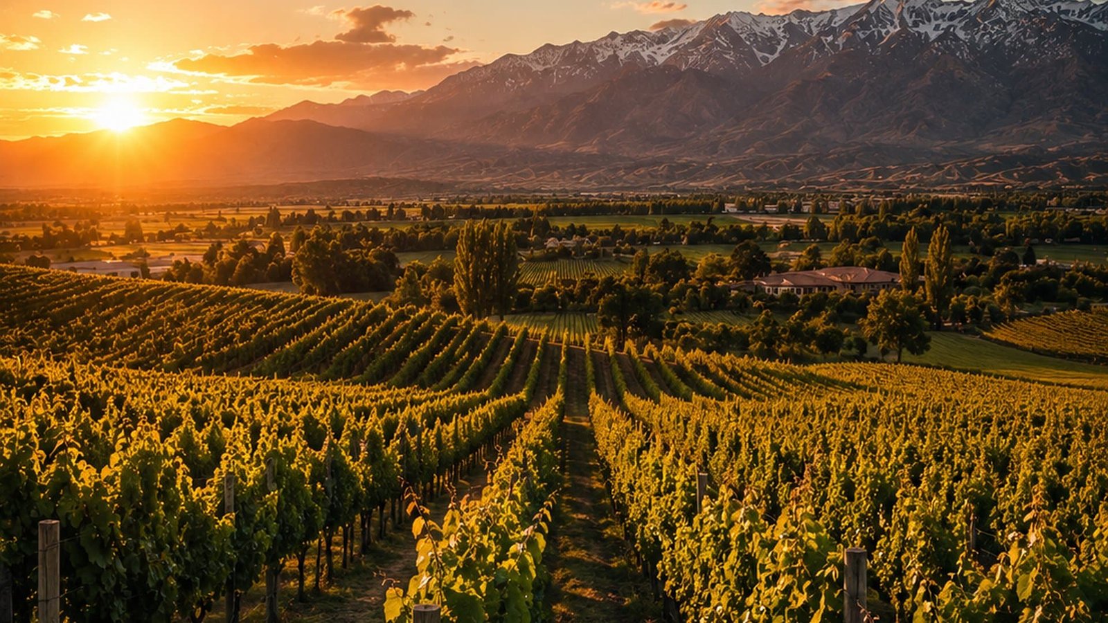 Viñedos al atardecer